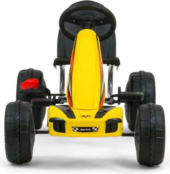 Gokart me pedale Milly Mally Viper, 4 rrota, për fëmijë, Kuq e Zi