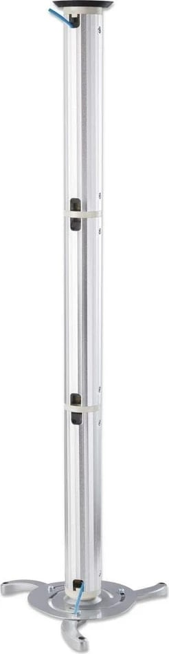 Mbajtës projektori Manhattan, montim në tavan, 13-106cm, 10kg, Argjendtë