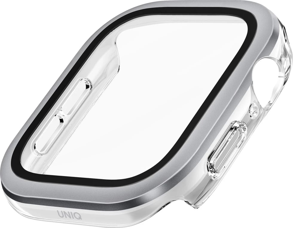 Mbështjellës UNIQ Voute për Apple Watch Series 10, 42mm, xham i temperuar, argjendtë