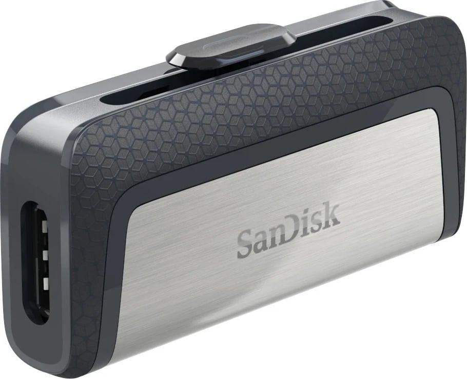 USB flash drive SanDisk Ultra Dual Drive USB Type-C 32 GB, e zezë, argjendtë