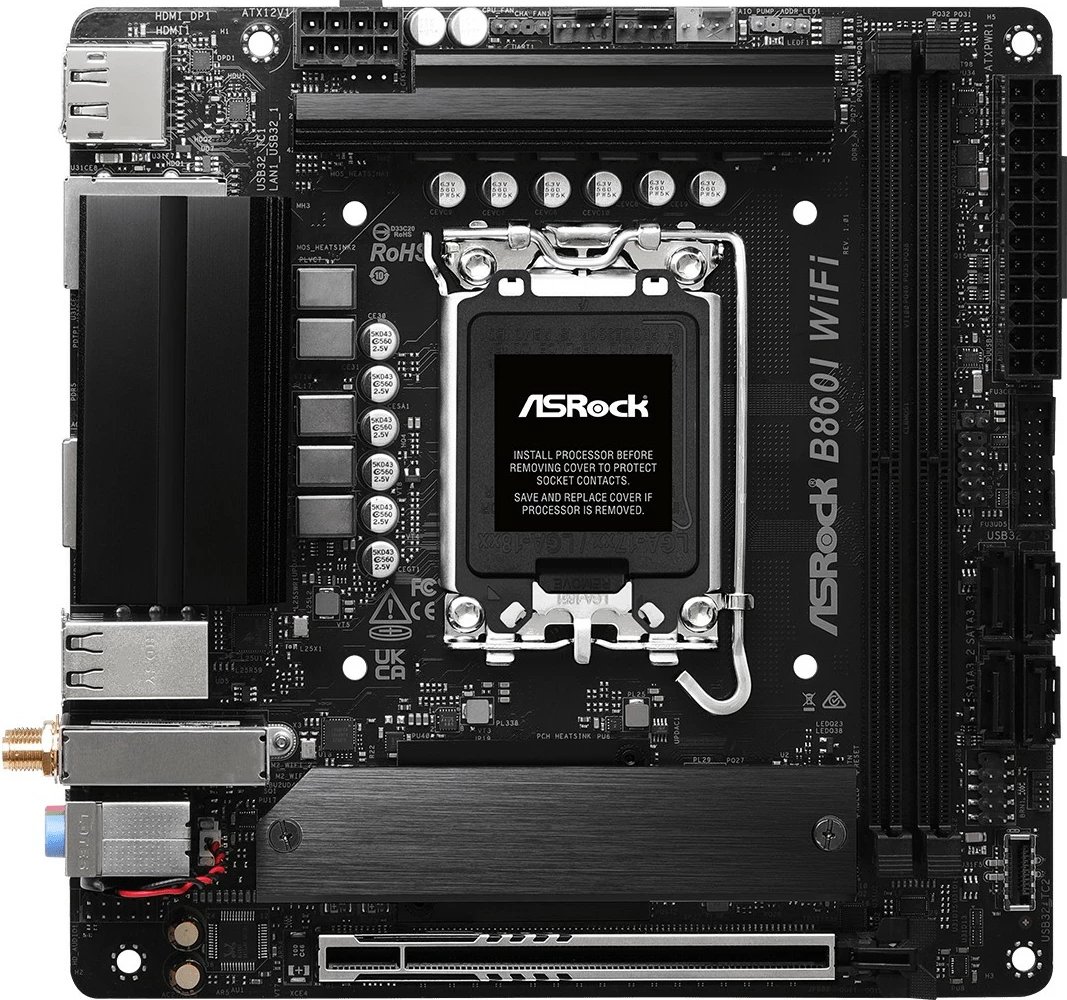 Pllakë amë ASRock B860I WiFi, Intel, LGA 1851, DDR5, mini ITX