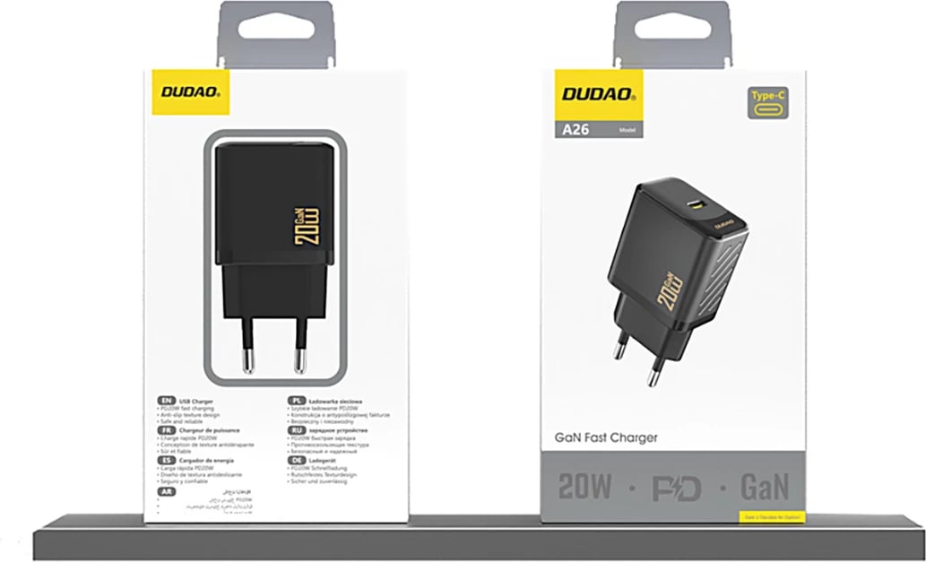 Karikues muri Dudao A26, GaN, 20W, USB-C, i zi