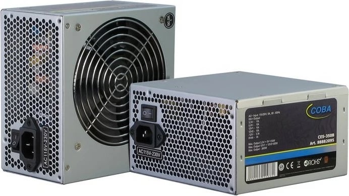 Furnizues energjie Inter-Tech Coba CES-350B, 350W, ATX, 80 PLUS Bronze, argjendtë