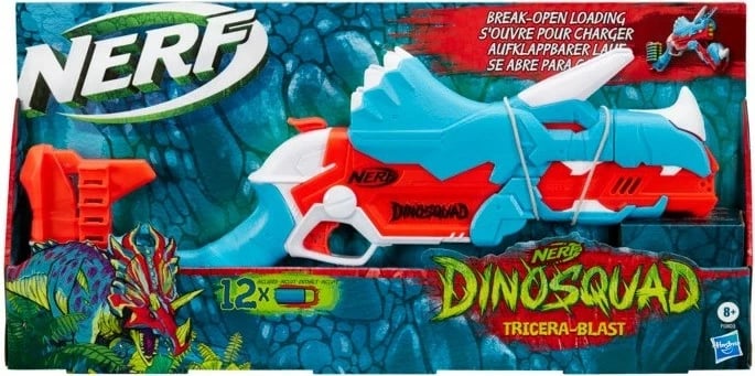 Lodër NERF Dinosquad Tricerablast, Hasbro, Blu e Kuqe