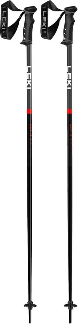 Shkopinj LEKI QNTM, 120 cm, për ecje nordike dhe trekking, Zi/Kuq