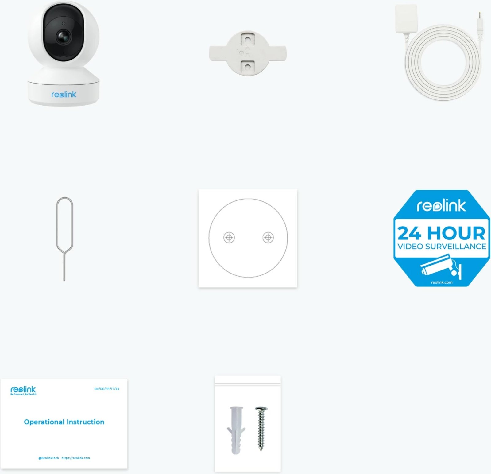 Kamerë sigurie Reolink E Series E320, 3MP, Pan & Tilt, Detektim person/kafshë, Wi-Fi 2.4 GHz, e bardhë