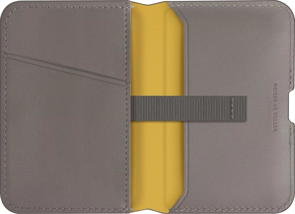 Portofol magnetik për telefon UNIQ Lyden DS me RFID dhe mbajtës, Gri