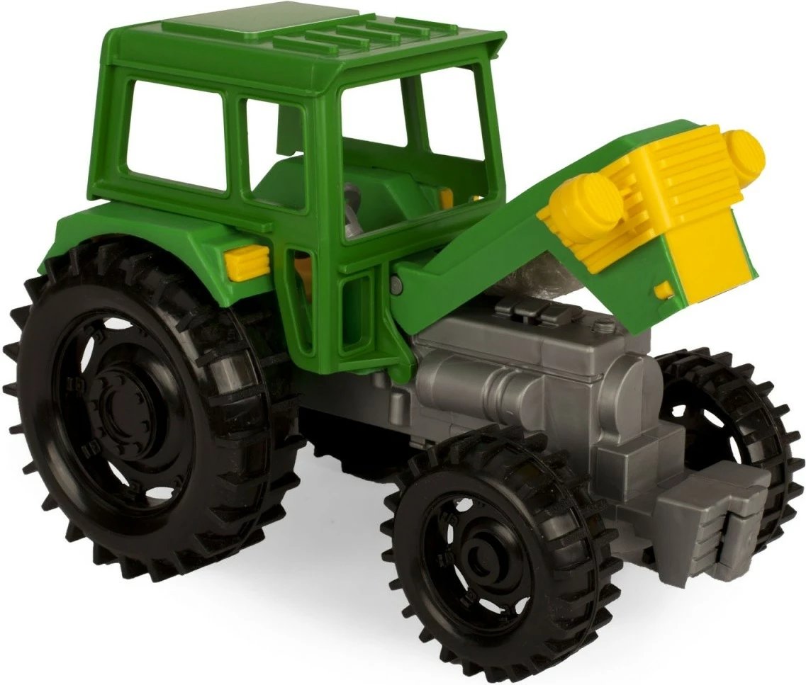 Traktor lodër Wader Color Cars me rimorkio për kuaj, plastikë, Gjelbër/Verë