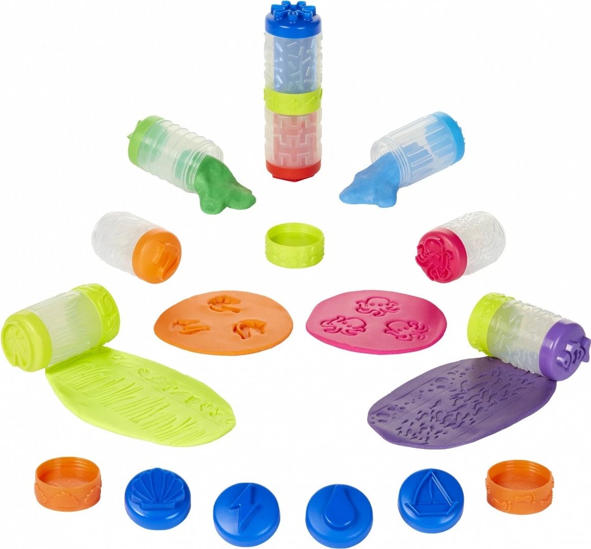 Set plasteline Wonder Factory Never Dry Dough Mega Box, MGA, 8 ngjyra, 25+ pjesë