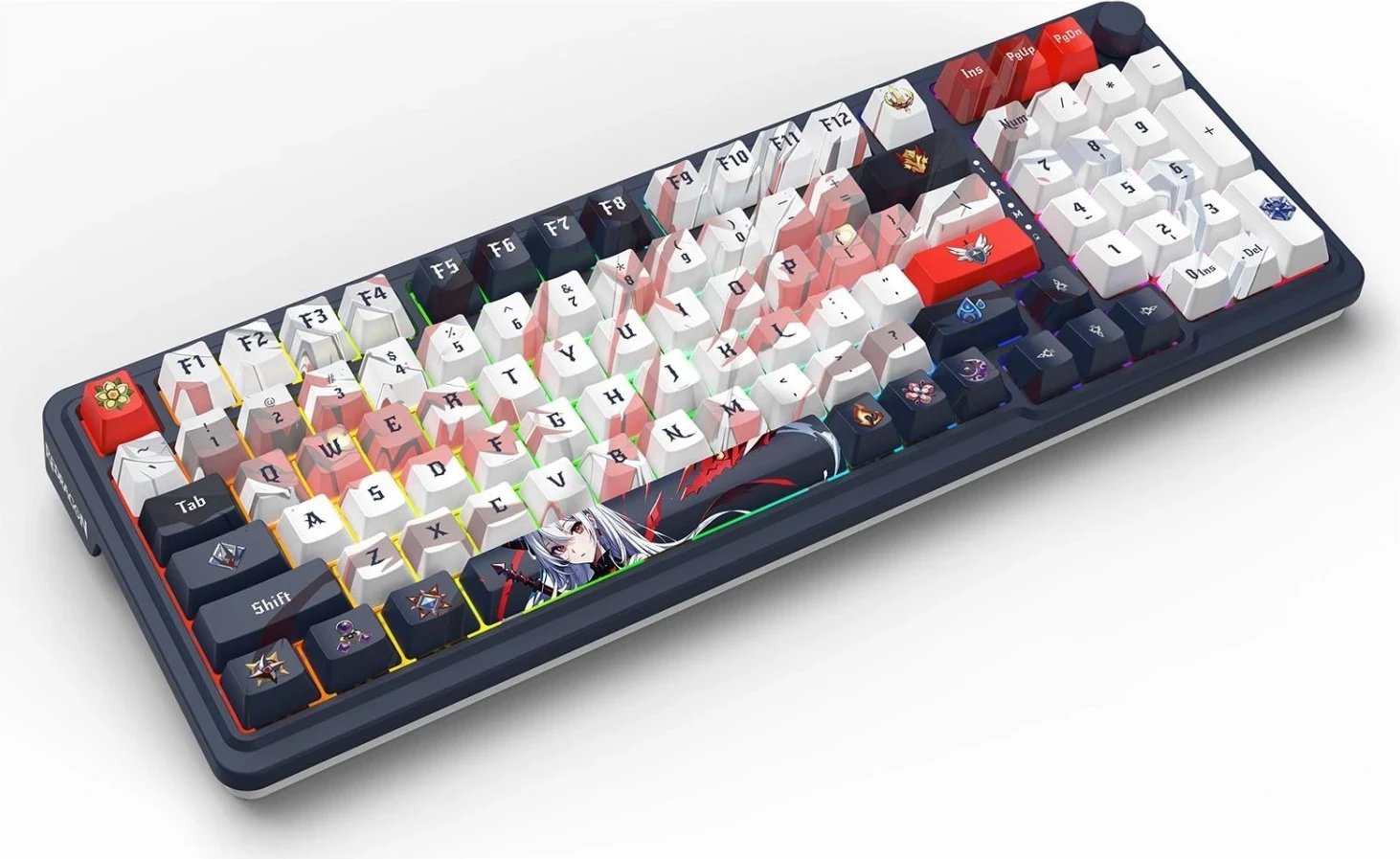 Tastierë mekanike Redragon K686AK-RGB-PRO Eisa, RGB, wireless, e bardhë-gri