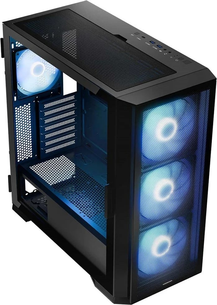 Kasë MODECOM HORIZON ARGB Flow MIDI USB 3.0 X 2 CYPE-C, e zezë