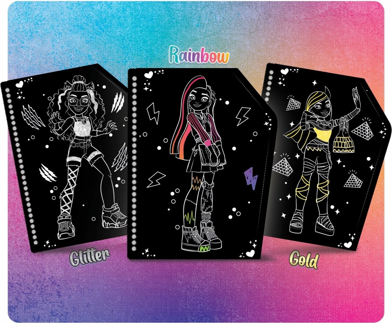 Fletore scratch art Monster High Lisciani, 44 faqe, për vajza