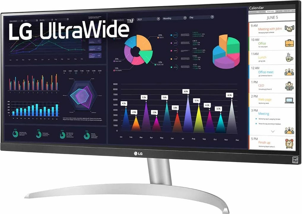 Monitor LG 29WQ600-W, 29 inç, UltraWide, Full HD, bardhë