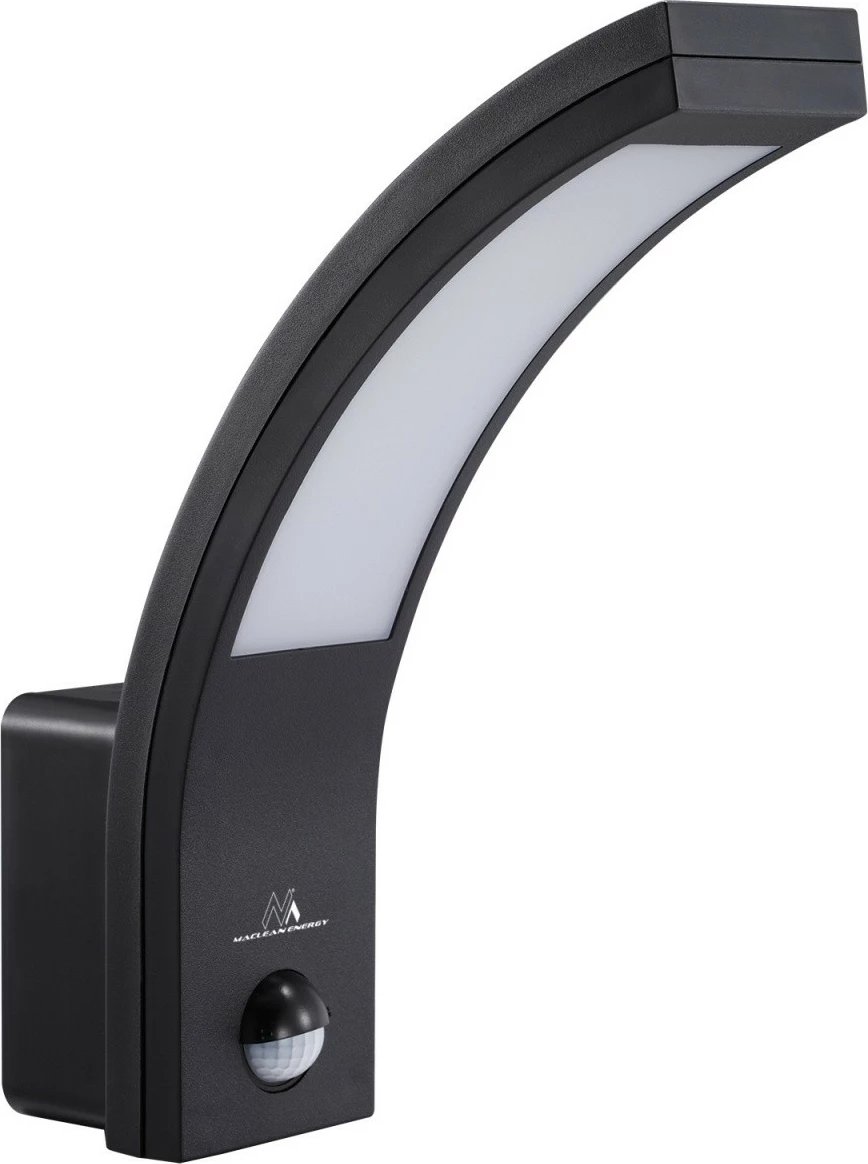 Llambë LED Maclean MCE244B me sensor lëvizjeje, 10W, 750lm, IP54, e zezë