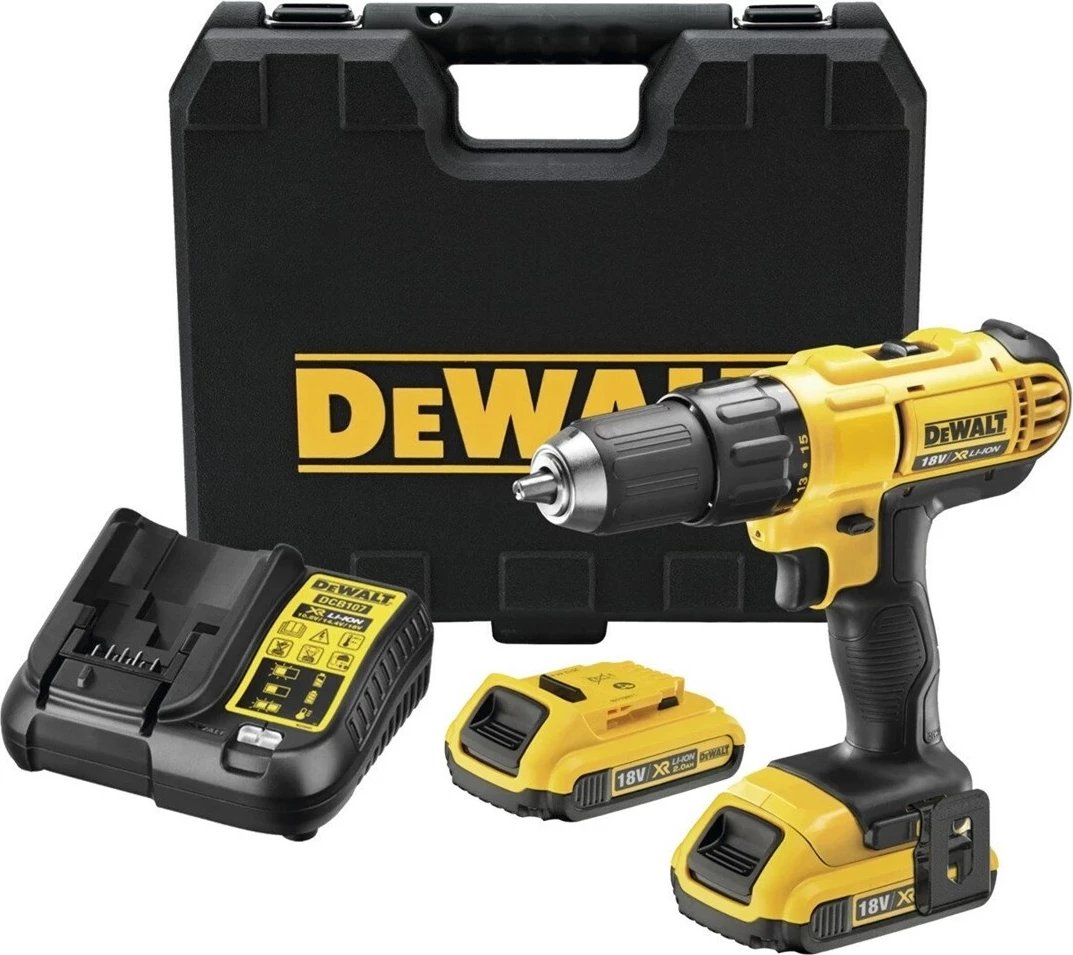 Makineri shpimi/vidash DeWalt DCD771D2-QW, 18V, 2x bateri, e verdhë/zezë Makineri shpimi/vidash DeWalt DCD771D2-QW, 18V, 2x bateri, e verdhë/zezë