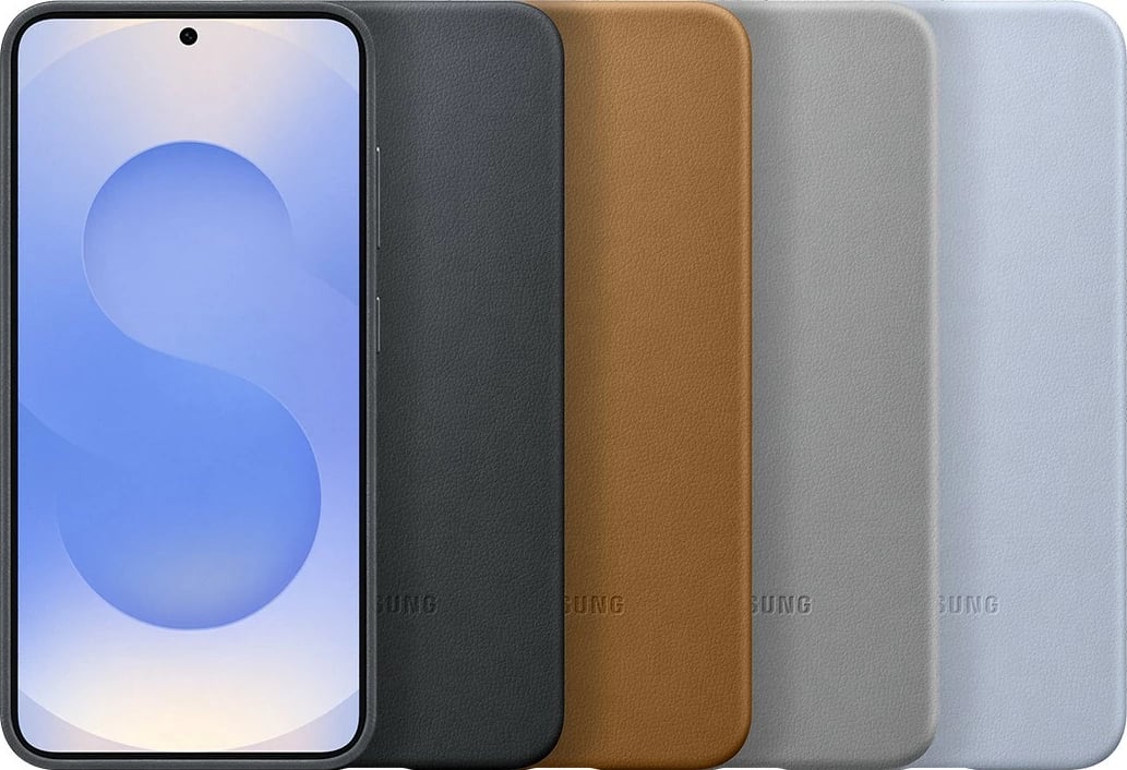 Mbështjellës Samsung Galaxy S25+, lëkurë sintetike, 17 cm (6.7"), zi