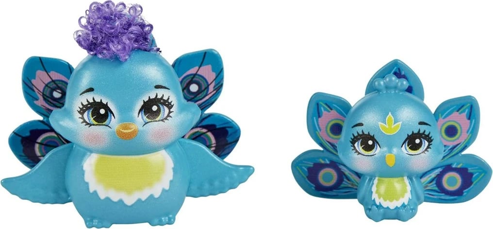 Lodra Enchantimals MATTEL Patter Peacock & Flap, Set me 2 kukulla, Shumëngjyrëshe