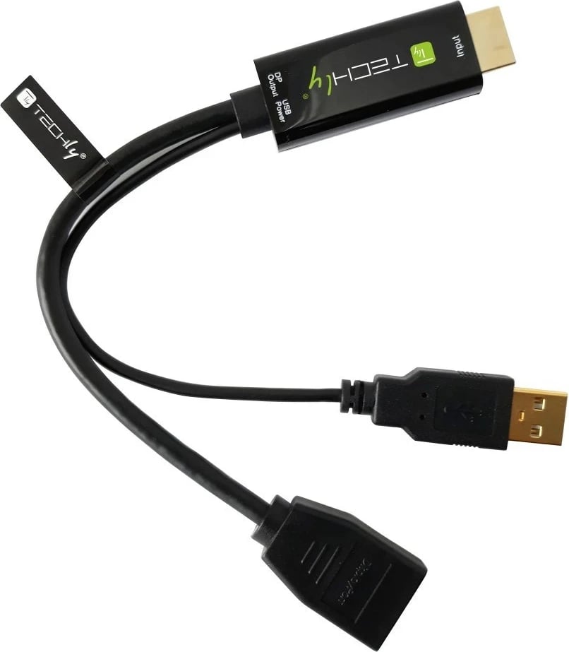 Konvertues video Techly ICOC HDMI-DP12A, 4096 x 2160 piksel, i zi
