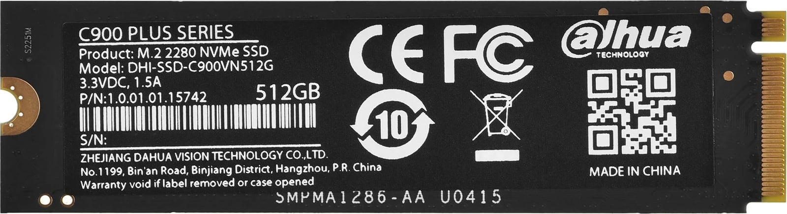 Disk SSD DAHUA DHI-SSD-C900VN512G 512 GB M.2