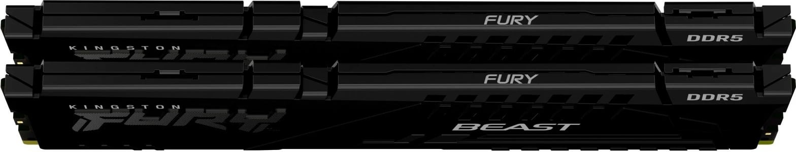 RAM Memorje Kingston Fury Beast DDR5, 32GB (2x16GB), 6400MHz, CL32, e zezë