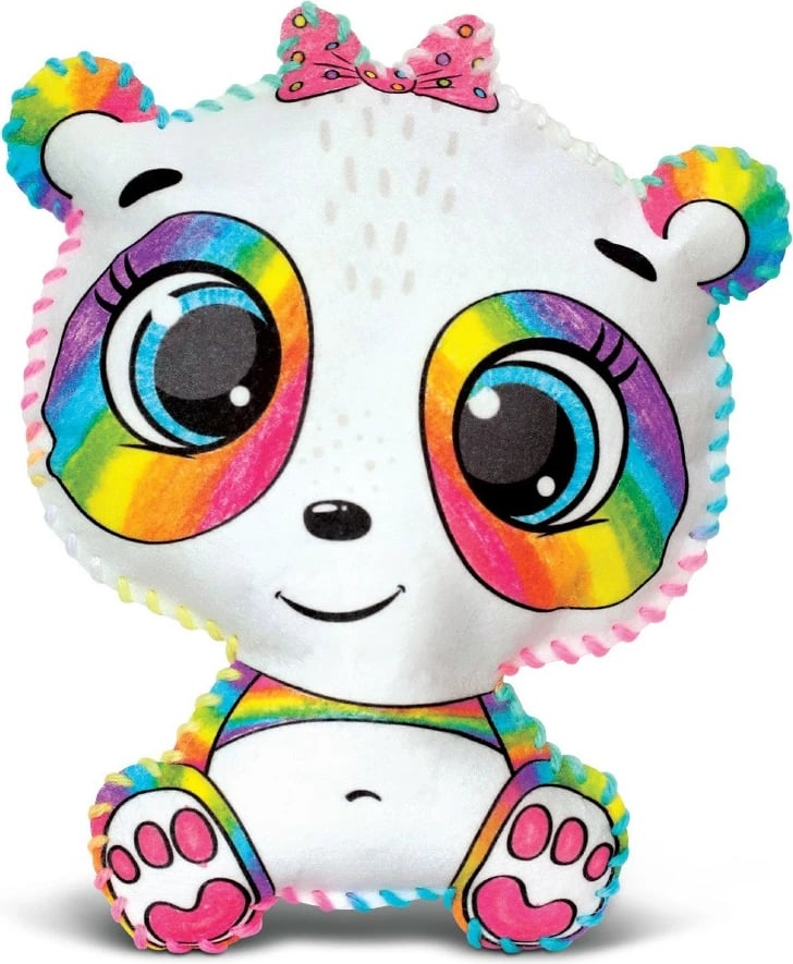 Set kreativ për qepje dhe ngjyrosje panda, Stnux, STN7908, shumëngjyrësh