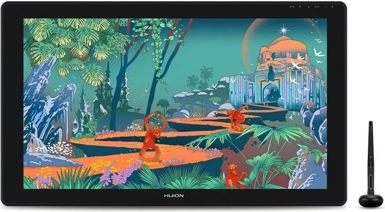 Tablet grafike HUION Kamvas 24, 5080 lpi, 526,85 x 296,35 mm, USB-C, E zezë