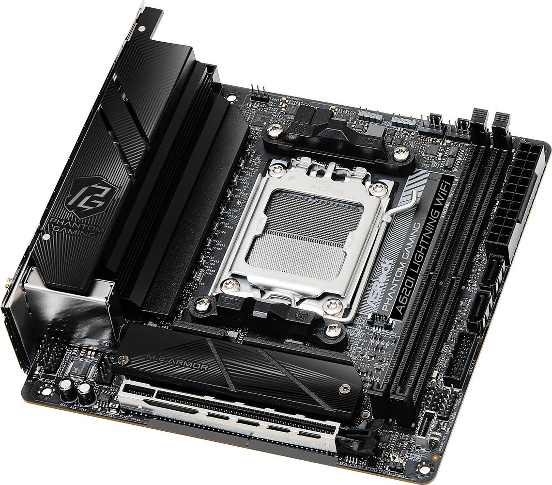 Pllakë amë ASRock A620I Lightning WiFi, AMD, Socket AM5, DDR5, 96 GB, e zezë