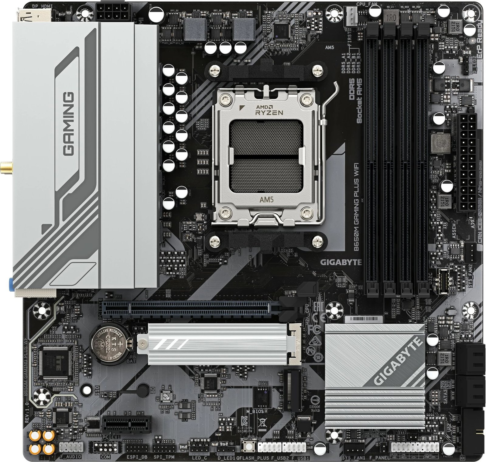 Pllakë amë Gigabyte B650M Gaming Plus WF, AM5, mATX, DDR5, WiFi