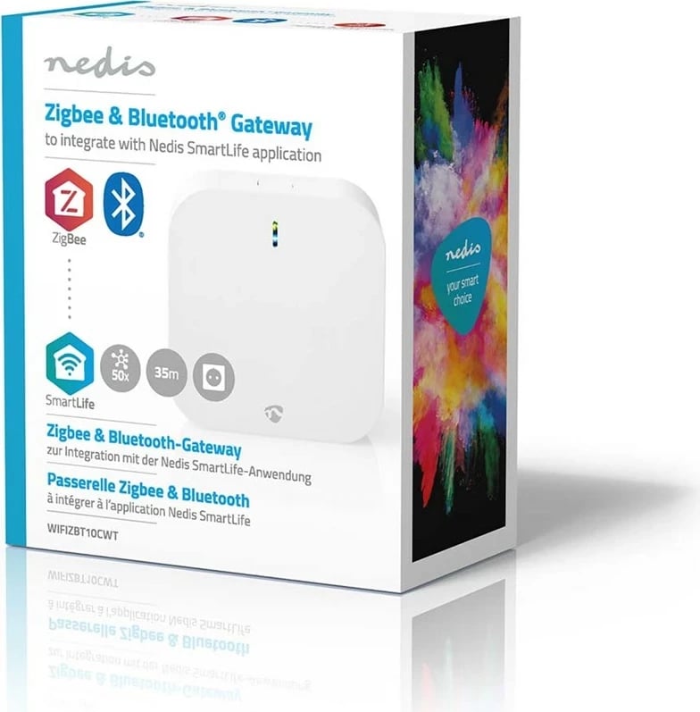 Smart home receiver Nedis WIFIZBT10CWT, Bluetooth, Bardhë
