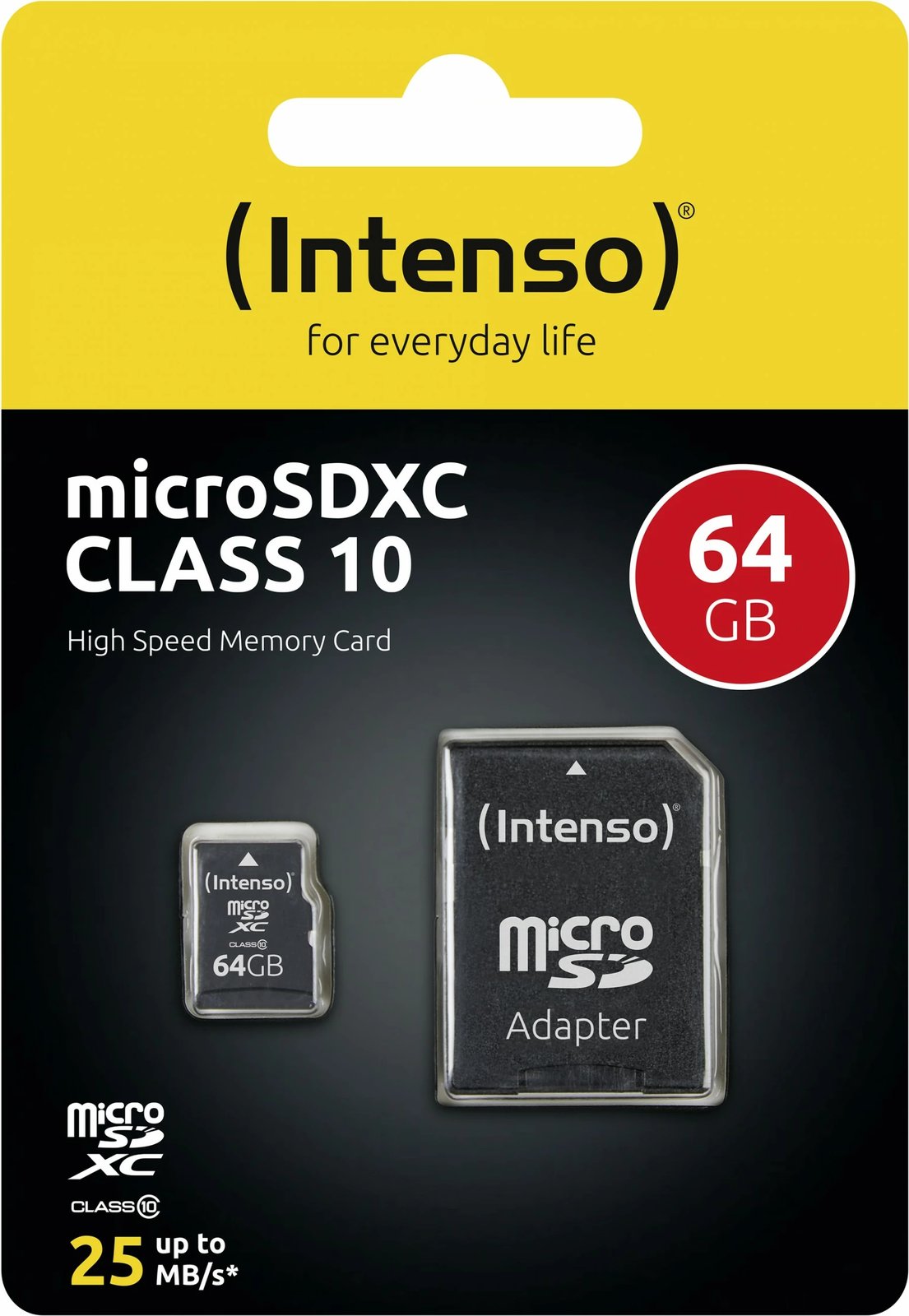 Kartelë MicroSDXC Intenso 64GB, Class 10, e zezë
