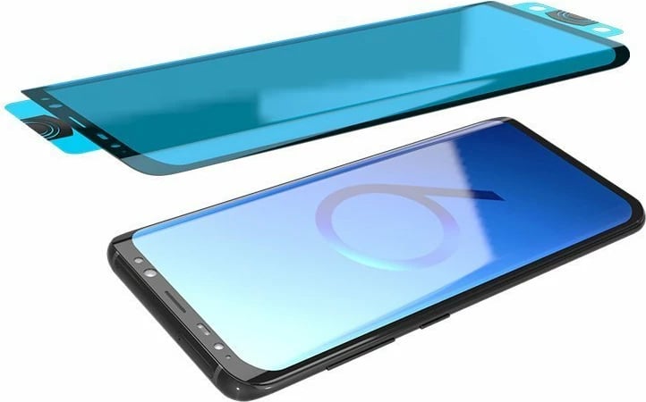 Mbrojtës ekrani Hurtel 3D Edge Nano Flexi Glass me kornizë për Samsung Galaxy S21+ 5G, Zi