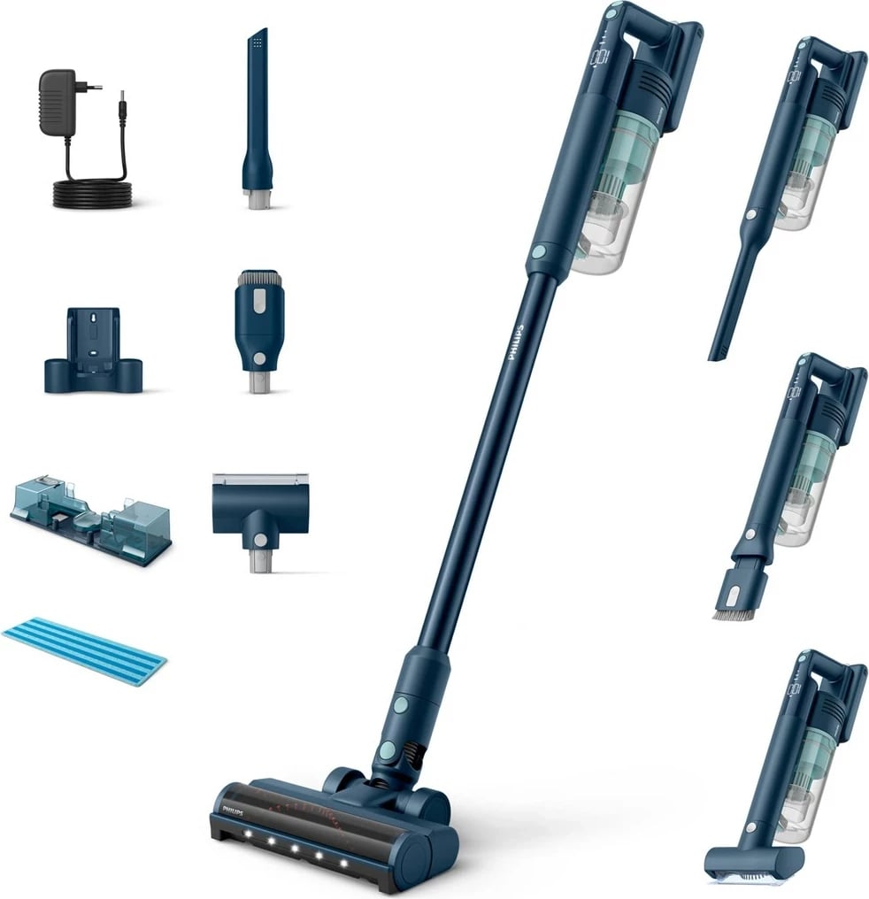 Fshesë elektrike Philips 5000 XC5141/01, pa qese, me bateri, Jeshile