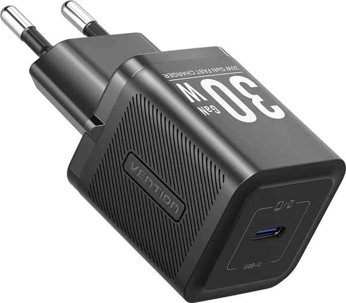 Karikues rrjeti Vention FEZW0-EU, 30W, GaN, USB-C, i zi