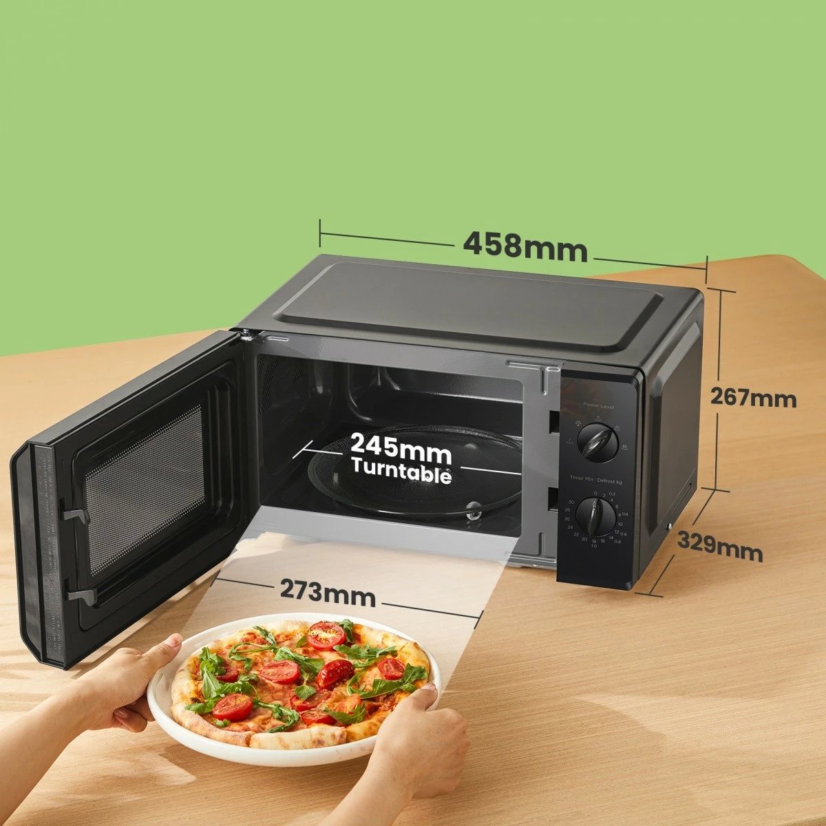 Mikrovalë Midea Comfee CMO-MP012OC-BK, 19L, e zezë