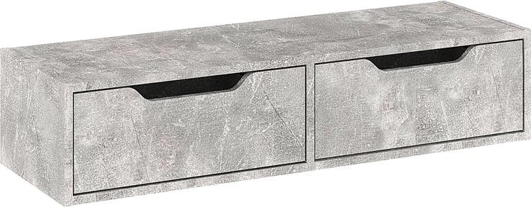 Konsolë varëse për grim, ngjyrë mermeri gri, Alberto, 100x32.5x22cm