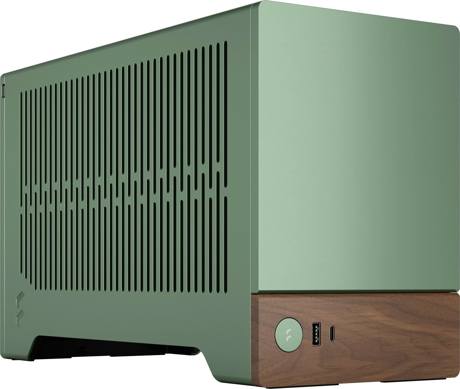 Kasë Fractal Design Terra Mini-ITX, alumini, arrë, jeshile
