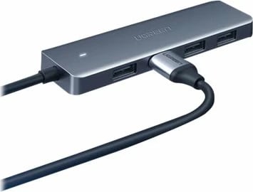 Kasë USB-C Ugreen CM219, 4 porta USB 3.0, Argjendtë