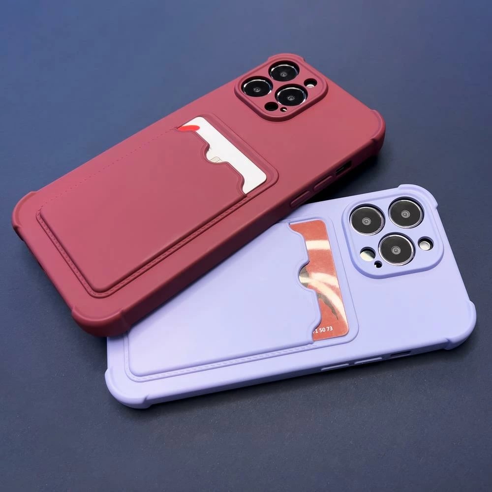 Mbështjellës Hurtel Card Armor Case për Xiaomi Redmi 10X / Redmi Note 9, xhep për kartela, silikon, kaltër