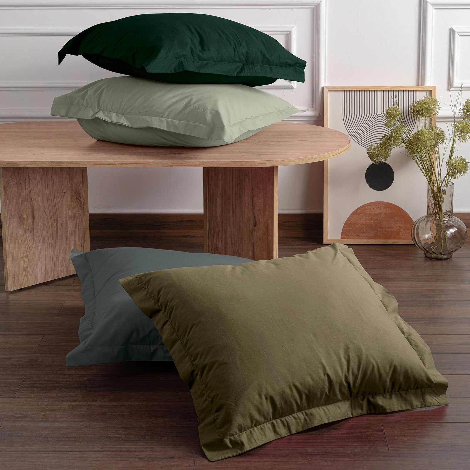 Set këllëfësh jastëku (2 copë), ngjyrë gri e errët, L'essentiel, 50x80cm Set këllëfësh jastëku (2 copë), ngjyrë gri e errët, L'essentiel, 50x80cm