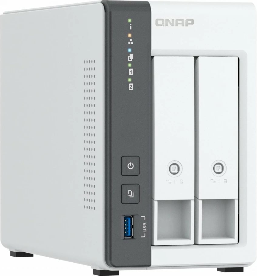 NAS QNAP TS-216G, 2-bay, ARM 2.0GHz, 4GB RAM, 1 x 2.5GbE, Bardhë