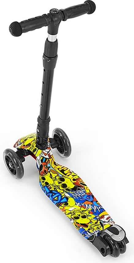 Trotinetë, Milly Mally, Magic Scooter Graffiti, 3 rrota, timon i rregullueshëm, deri 50 kg, Multicolor