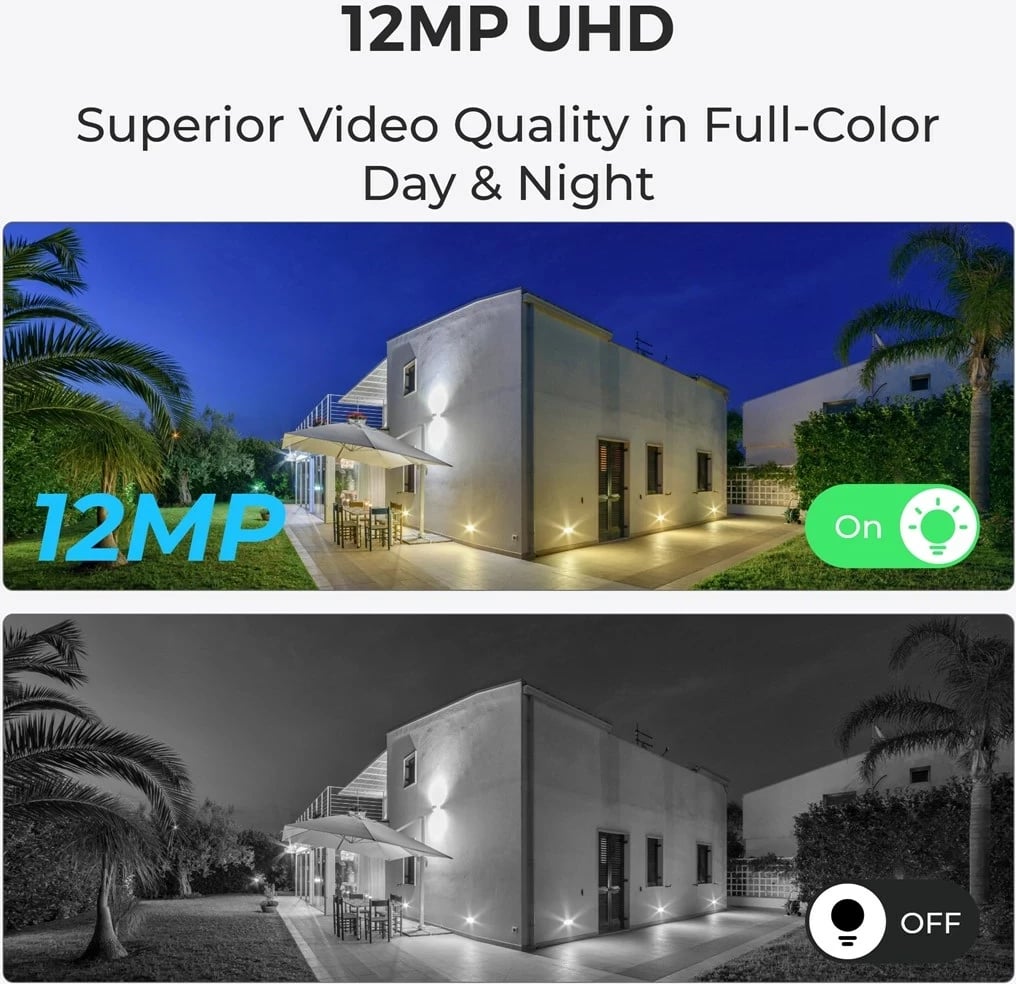 Kamerë sigurie Reolink P340, 12MP, PoE, IP66, Vizioni natës me ngjyra, Dy-drejtim audio, E bardhë