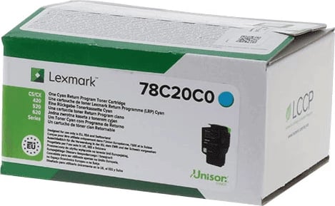 Toner, Lexmark 78C20C0, 1400 faqe, standard, cyan