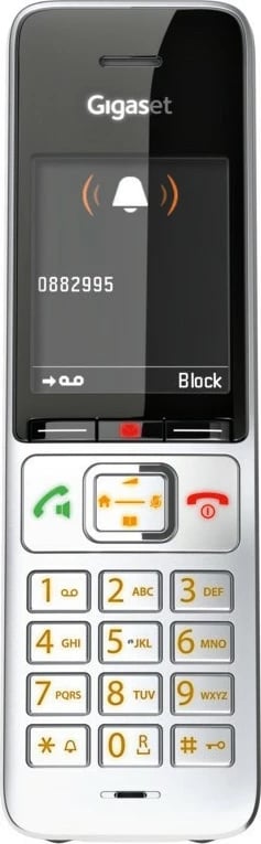 Telefon fiks Gigaset COMFORT 500A, analog/DECT, regjistrues automatik, ekran ngjyrë, 200 kontakte, i zi/argjendtë Telefon fiks Gigaset COMFORT 500A, analog/DECT, regjistrues automatik, ekran ngjyrë, 200 kontakte, i zi/argjendtë