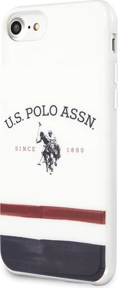 Mbështjellës U.S. Polo Assn. USHCI8PCSTRB për iPhone 7/8/SE 2020/SE 2022, Pattern Tricolor, Bardhë