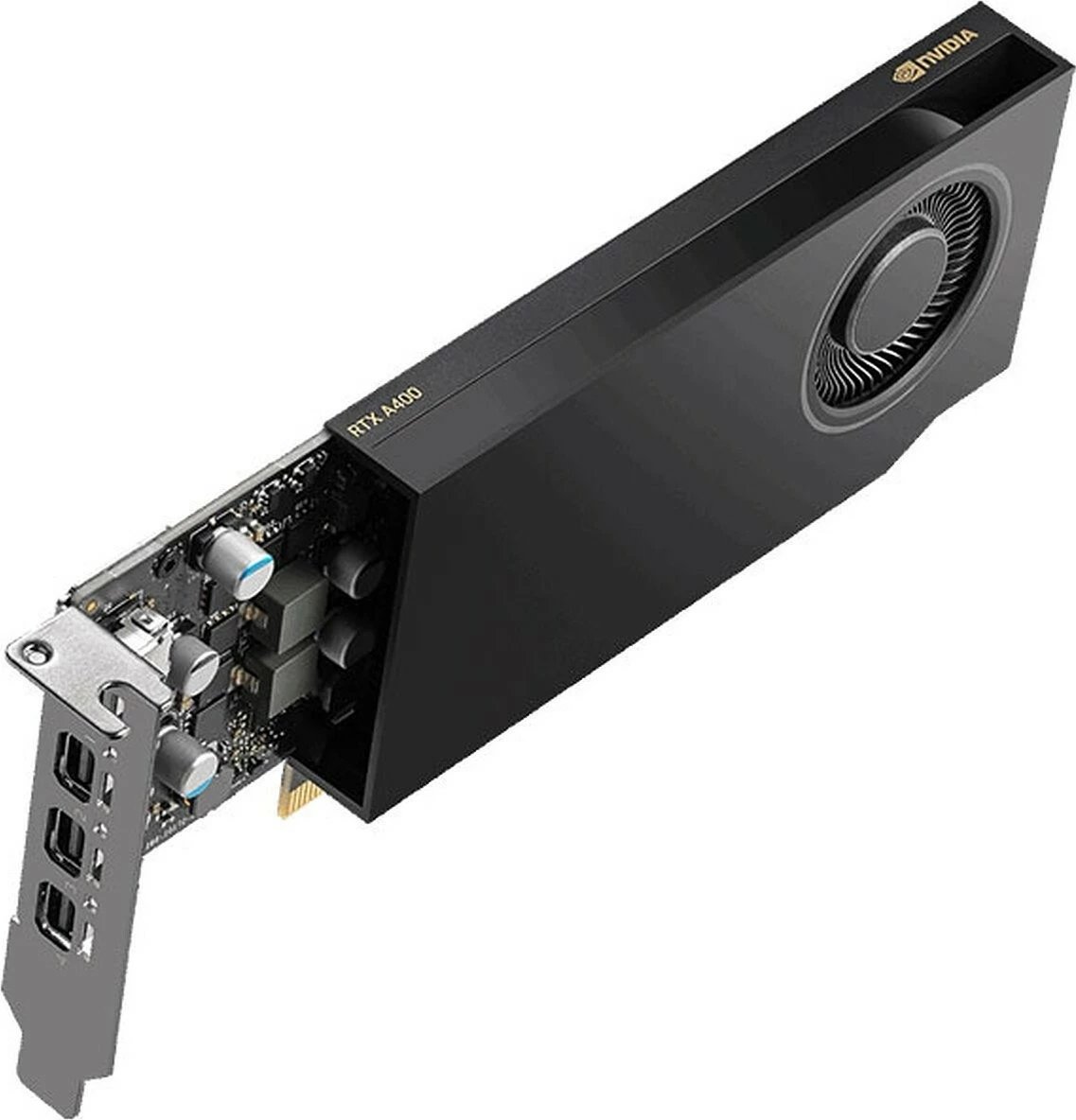 Kartelë grafike PNY Quadro A400, 4GB GDDR6, PCI-E, 4x Mini DisplayPort, e zezë