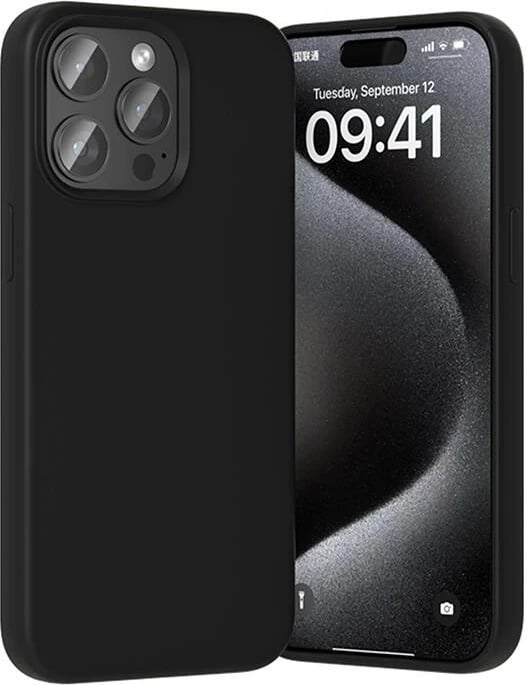 Mbështjellës Vention KUFB0-40 për iPhone 15 Pro Max, silikon, i zi