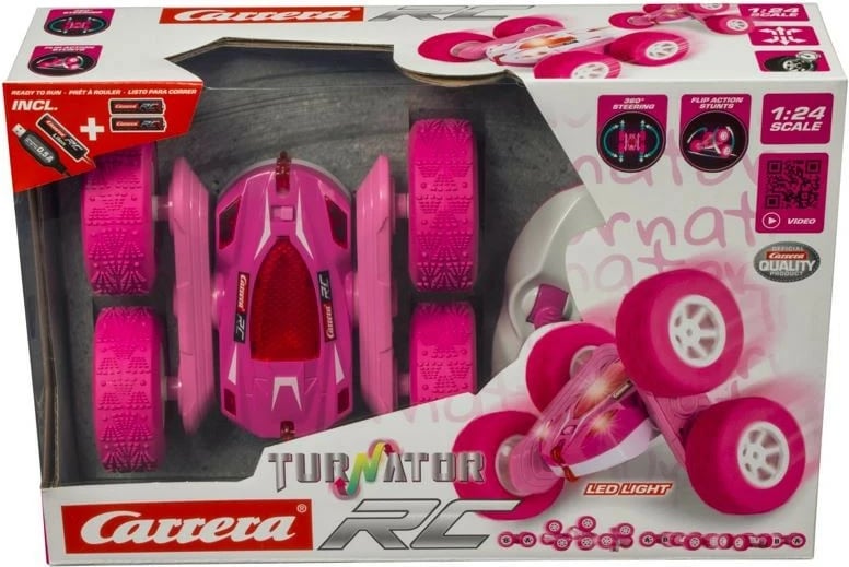 Veture me telekomandë Carrera Mini Turnator RC, 2.4 GHz, Rozë/Bardhë