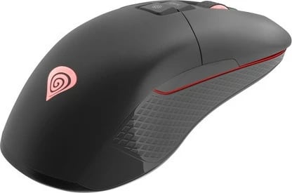 Maus wireless Genesis Zircon 330, 3600 DPI, 7 butona, i zi/kuq