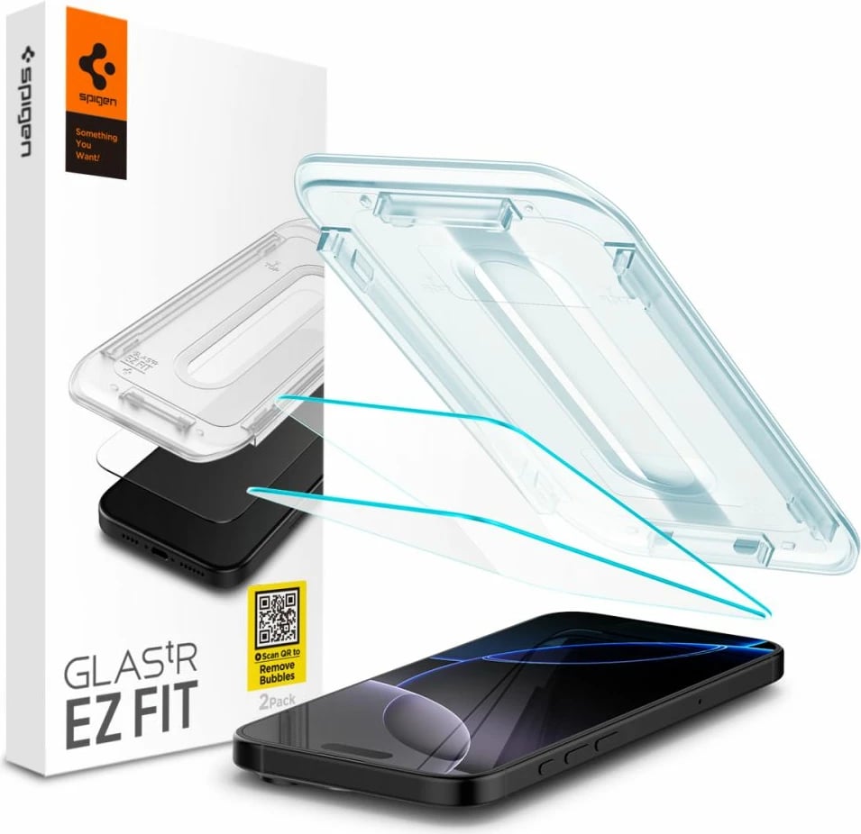 Xham mbrojtës Spigen Glas.tR EZ Fit për iPhone 16 Pro Max, 2 copë